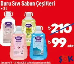 DURU SIVI SABUN ÇEŞİTLERİ 3 L